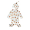 thumbnail image 1 of Robes de Nuit Unisexes pour Bébé, Ensemble de Pyjama avec Sac de Couchage à Manches Longues et Chapeau, 1 of 9