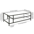 thumbnail image 3 of Henn&Hart Black Bronze Coffee Table with Glass Shelves, 3 of 9