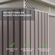 thumbnail image 4 of Cobertizo de Almacenamiento para Jardin Exterior BellaC 343×142×184 de Acero Galvanizado, 4 of 12