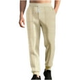 thumbnail image 2 of DPTALR George Men's Cargo Joggers Elastic Waist Drawstring Multi-Pocket Cuffed Ankle Pants,Khaki,Big and Tall Men XXXL, 2 of 5