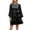 Black, variant on Women's Velvet Cocktail Dress Fall Lantern Sleeve Smocked High Waist A-Line Skater Party Homecomming Dresses