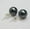 Black, variant on 6Colors 10mm South Sea Shell Pearl Round Beads Silver Stud Earrings AAA Grade-Chocolate