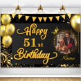 thumbnail image 1 of Banner de decoración de cumpleaños AUBAO, feliz 51 cumpleaños, 1 of 7