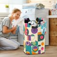 thumbnail image 5 of Yayeee Freestanding Laundry Hamper with Handle Collapsible Large Storage Basket for Clothes, Purple Geometric, 5 of 7