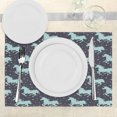 thumbnail image 3 of Ambesonne Cartoon Place Mats Set of 4, Unicorn Spot Stars, Standard Size, Dark Blue and Pink, 3 of 6
