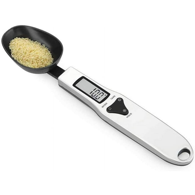 Cuchara medidora de cocina Balanza de alimentos Balanza de cuchara digital multifunción digital, peso de 0,1 gramos a 500 gramos Unidad de soporte g/oz/gn/ct (con 2 pilas AAA) Ormromra LRWJ777