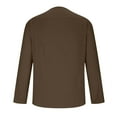 thumbnail image 6 of Diufon Linen Shirts for Men Casual Long Sleeve Solid Color Lightweight Crewneck Shirts Fashion Pullover Tops, 6 of 7