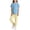 Blue-15, variant on Mitankcoo Two Piece Outfits for Girls Short Sleeve Crew Neck Tops & Wide Leg Pants Daily Casual Wear