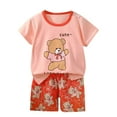 thumbnail image 4 of Penkiiy Kids Summer Animal Print Outfit 2-Piece Set - Ultra-Soft & Breathable Cotton T-Shirt + Shorts for Boys & Girls, 4 of 4