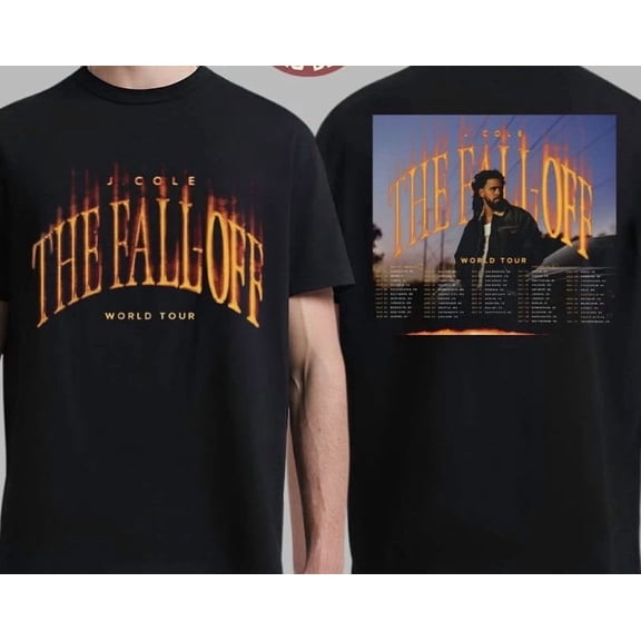 J Cole The Fall Off World Tour 2026 Schedule Dates Two Sided T-Shirt