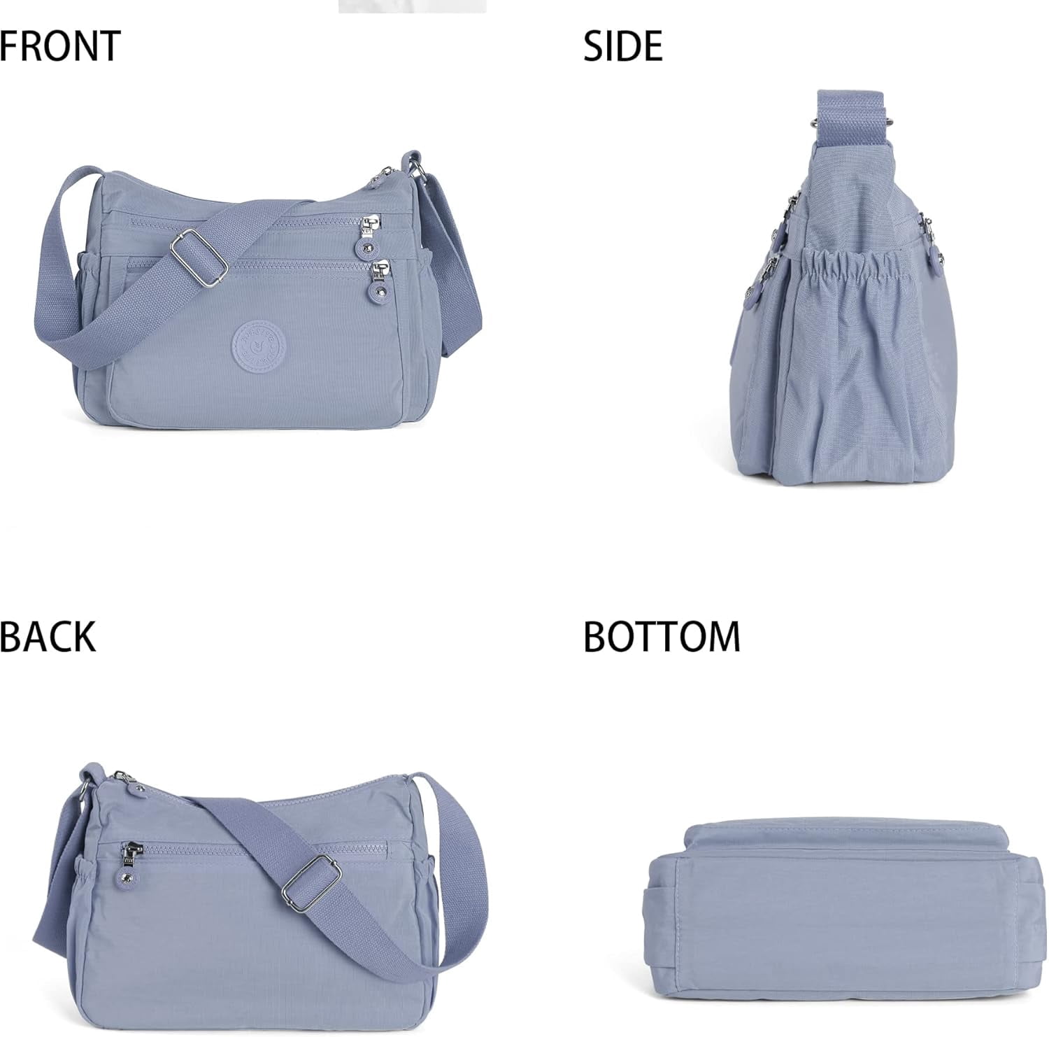 Crossbody Bags for Women Waterproof Tote Bag Casual Nylon Purse Handbag RFID Lightweight Messenger Bag