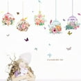 thumbnail image 5 of Colourful Flower & Bird Cage Butterfly Wall Stickers Art Decals Kids Room Decor, 5 of 8