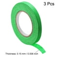 thumbnail image 3 of Uxcell 3Pcs 10mm 0.4 pulgadas Ancho 20m 21 Yardas Cinta de enmascarar Cinta de pintores Verde oscuro, 3 of 5