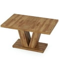thumbnail image 2 of Spaco 47" Dining Table, Farmhouse Wooden Kitchen Dinner Table with Duty Pedestal, Dining Table for Indoor as Living Room, Kitchen, Brown, 2 of 5
