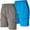 Rock / Blue, variant on Ultra Performance Men's Nylon Cargo Short's- 2 Pack Mens Golf & Hiking Stretch Shorts with Pockets Quick Dry Hybrid Short for Men