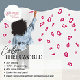 thumbnail image 2 of Leopard Animal Print Wall Vinyl 28 Circle Stickers Rings Decals, Hot Pink, 2 of 4