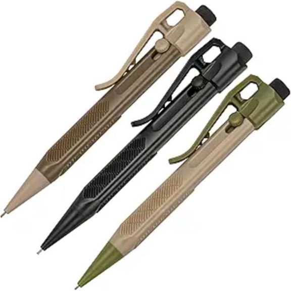 Rite in the Rain 360214 Durable Weatherproof Mini Slide-Click Mechanical Pencil, Tactical - Pack of 3