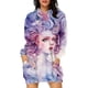 thumbnail image 2 of Vestido holgado informal de longitud media con capucha y estampado digital 3D de estrellas europeas y americanas para mujer, 2 of 5