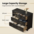 thumbnail image 3 of Dresser for Bedroom, Lofka Black 7  Drawer Dresser for Living Room, 3 of 10
