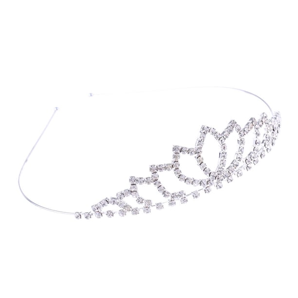 impresionante diadema de flores de cristal tiara accesorios para el cabello de plata Sunnimix Diadema nupcial de cristal