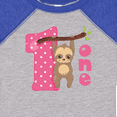 thumbnail image 4 of Inktastic Pink Sloth 1st Birthday Girls Baby Bodysuit, 4 of 5