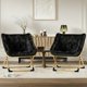 thumbnail image 5 of Yeshouse Sillón plegable extragrande y cómodo, con acento de piel sintética, para leer y relajarse, con estructura de metal, ideal para sala de estar, dormitorio y dormitorios, 5 of 7