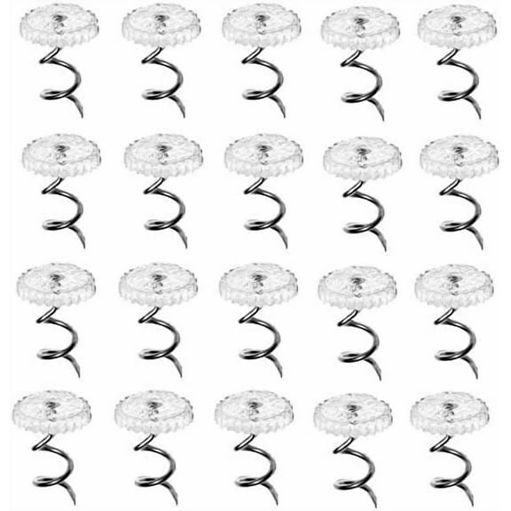 Twist Pins 20pcs Bed Sheet Quilt Sofa Cushion Clip Fixer Twist Spiral Pins with Clear for Bedskirts Drapes Slipcovers