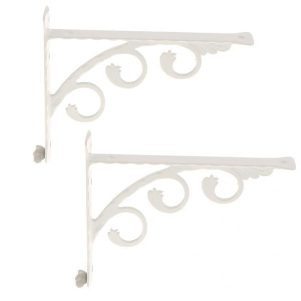 4x Decorative Wall Shelf Brackets, 2 Pack Heavy Duty Corner Brace Shelf Supporter for
