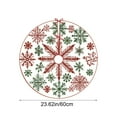thumbnail image 3 of Antqov Christmas Tree Skirt 24" Small Xmas Tree Skirts Soft Snowflake Merry Christmas Tree Rug for Indoor Outdoor Winter Holiday Party Home Decorations, 3 of 6