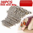 thumbnail image 6 of 38Pcs HSS Twist Drill Bit Set High Speed Steel Drilling Bit Kit Metric Tool 1mm-13mm with Case, 6 of 6