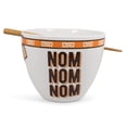 thumbnail image 3 of Set de cuencos para ramen de cerámica Toynk Hungry Buddha Nom Nom Nom, 480 ml, 3 of 7