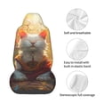 thumbnail image 4 of Daiia Sunshine Flower Meditating Cat Printed Car Seat Cover - Waterproof & Sweatproof - Universal Fit, Machine Washable, Non-Slip - Seat Protector for Car, Truck, SUV, Van (1 Pack), 4 of 5