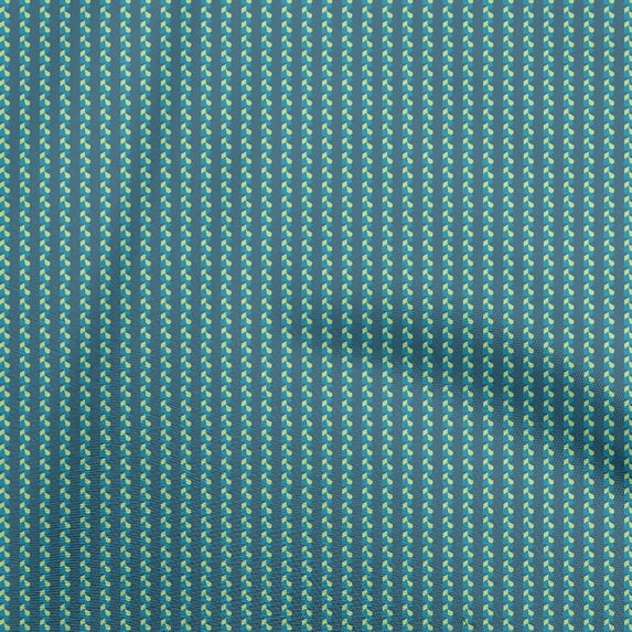 oneOone Velvet Teal Blue Fabric Geometric Quilting Supplies Print Sewing Fabric By The Yard 58 Inch Wide