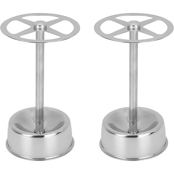 2Pcs Stainless Steel Toothbrush Holder (2.76"x5") Silver Toothbrush Organizer Stand Multi-Purpose Storage Shelf Bathroom Accessories