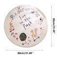 thumbnail image 3 of 36-Inch Round Non-Slip Animal Print Rug for Living Room, Bedroom, Nursery Coffee Table Mat Soft Faux Fur Floor Decor, 3 of 5