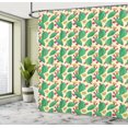 thumbnail image 4 of Ambesonne Succulent Shower Curtain, Desert Cactus and Flowers, 69"Wx70"L, Cream Sea Green, 4 of 4