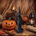 thumbnail image 4 of Crackr Witch Statue Resin Figurine - Dark Fantasy Barrl Gothic Home Decor Collectible for Halloween Holiday Party Supplies & Spooky Seasonal Display, 4 of 6