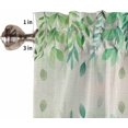 thumbnail image 5 of Kitchen Curtains Set, Light Green Botanical Kitchen Curtains and Valances Set, Rustic Eucalyptus Leaves Burlap Rod Pocket Tier Curtains 36 Inch Length for Cafe/Bedroom Windows, 5 of 6