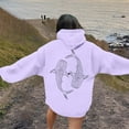 thumbnail image 2 of Wovix Hoodie with Shark Whale Sweatshirt Christian Hoodie For Women Clothes Graphic Long Sleeve Sweatshirts Daily Wear, 2 of 6