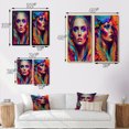 thumbnail image 4 of Designart "Dynamic Feather-Adorned Woman Portrait II" Woman Avant-Garde Framed Wall Art Set Of 2 - Multicolor Fashion Framed Wall Art Set Of 2, 4 of 7