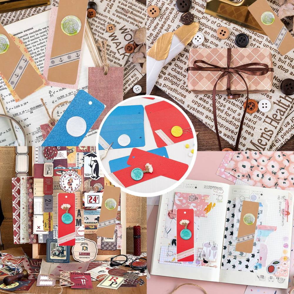 DIY Scrapbook Making Kits Including Iron Wax Furnace Brass Spoon Sealing Wax Particles Blank Kraft Paper Card Stainless Steel Scissors Candle