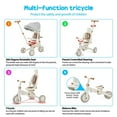 7in1 Folding Kids Trike with Adjustable Parent Handle, Removable
