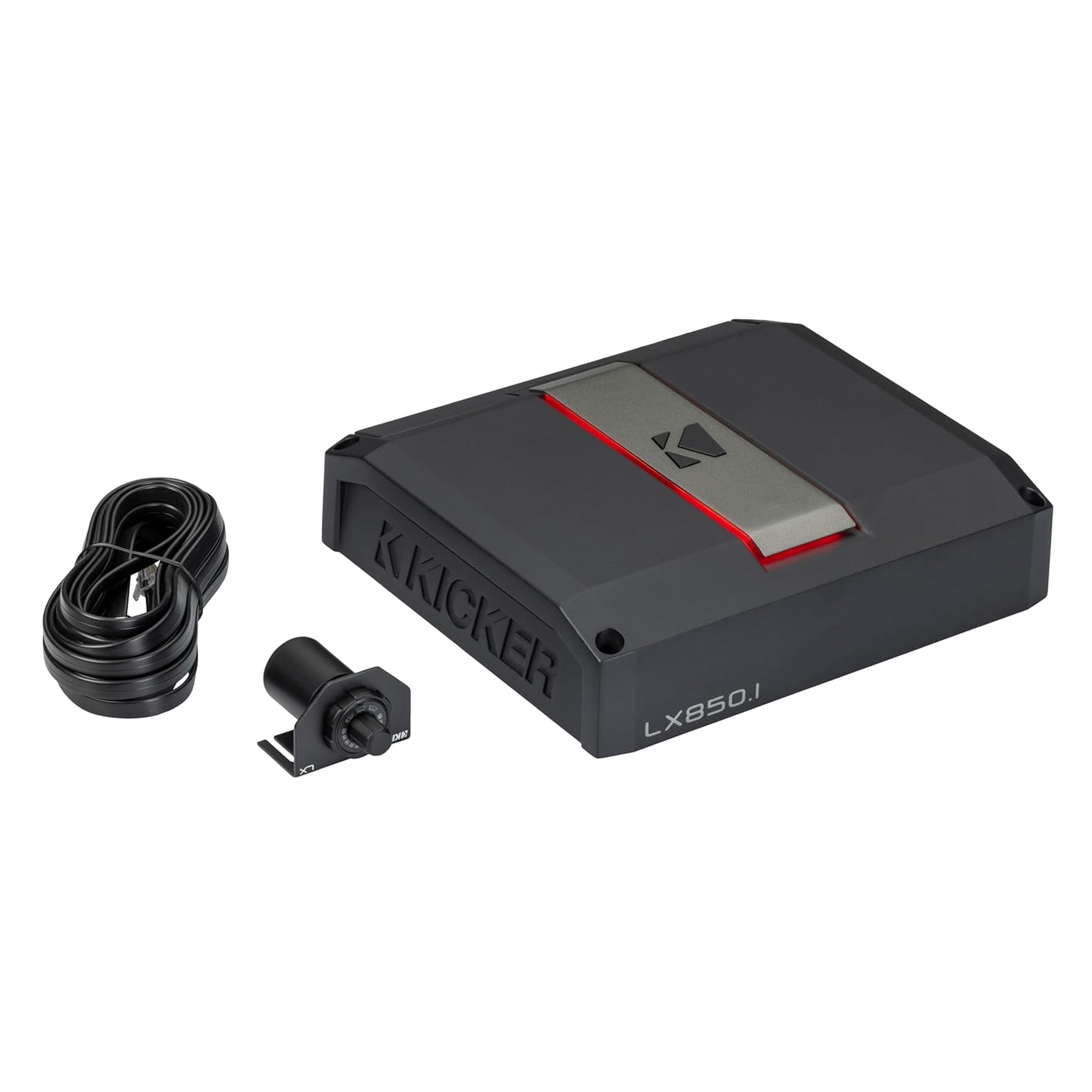 Kicker LX850.1, 46KISLOAD2 Smart Radio Interface, 850w Mono Class-D Subwoofer Amplifier with Smart Bass (51LX8501)
