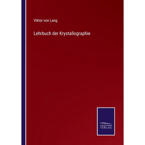Lehrbuch der Krystallographie (Paperback)