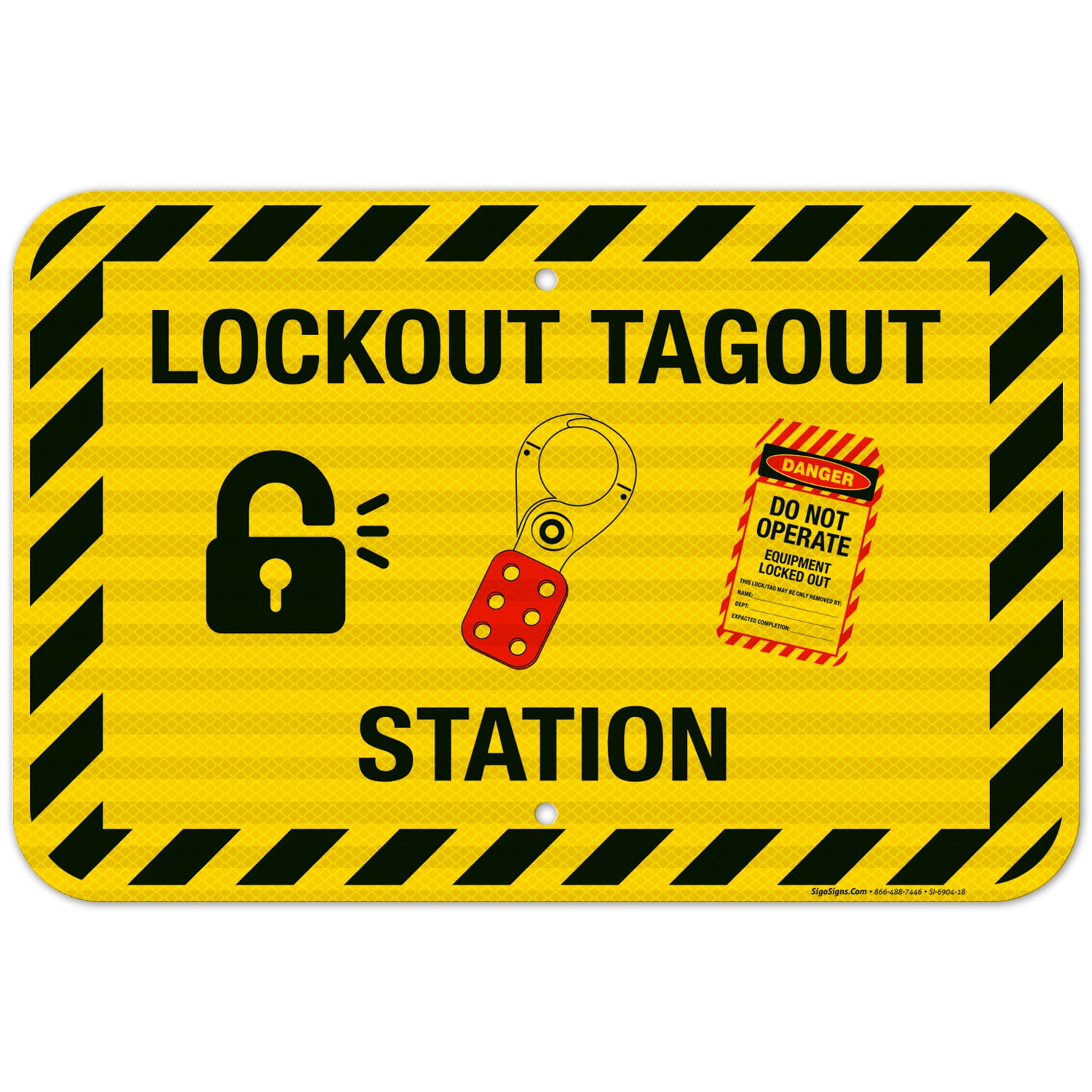Lockout Tagout Station Sign, - Walmart.com