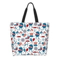 thumbnail image 1 of Fotbe Fourth Of July Party Bolsa Tote Estética de Lona con Estampado para Mujer - Bolsa Reutilizable de Hombro Casual para Vacaciones, Compras, Trabajo y Gimnasio, 1 of 8