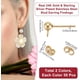 thumbnail image 2 of 100 piezas de pendientes de bola de 2 colores, chapados en oro de 24 quilates y plata de ley 925, de acero inoxidable 304, con poste redondo y bucle., 2 of 9