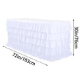 thumbnail image 5 of Tuvgenk Pleated Tablecloth Fifth Floor 72*30 Tablecloth Square White Decorations Tablecloths, 5 of 5