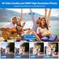 thumbnail image 5 of 5K Digital Camera WiFi  Autofocus Vlogging Camera 48MP Compact Video Camera for Youtube with 32G SD Card UV Filter, 5 of 9