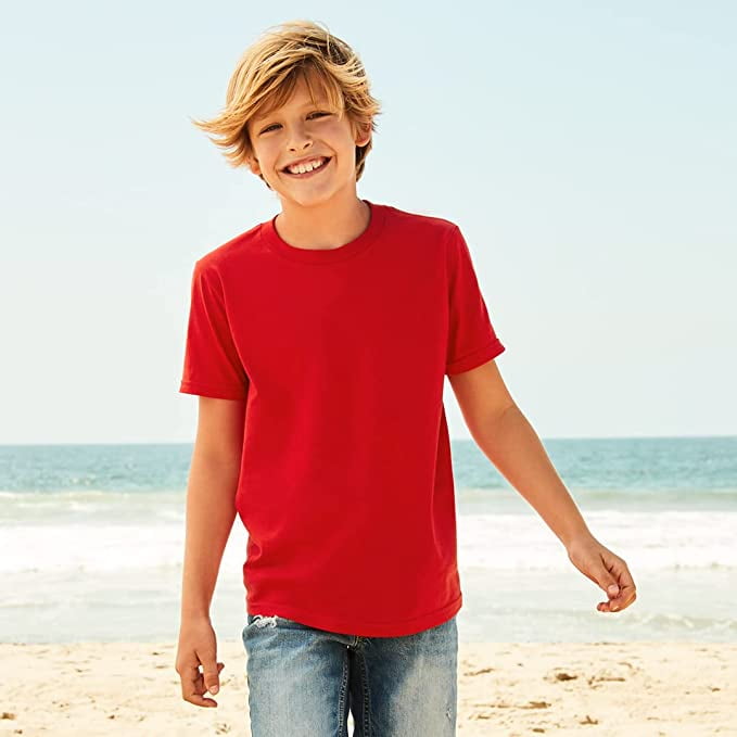 Aquaguard Boys 3-Pack T-Shirt Crew Neck Short Sleeve 100% Cotton Tee, Size: 4-14 - Small - Vint Turquoise